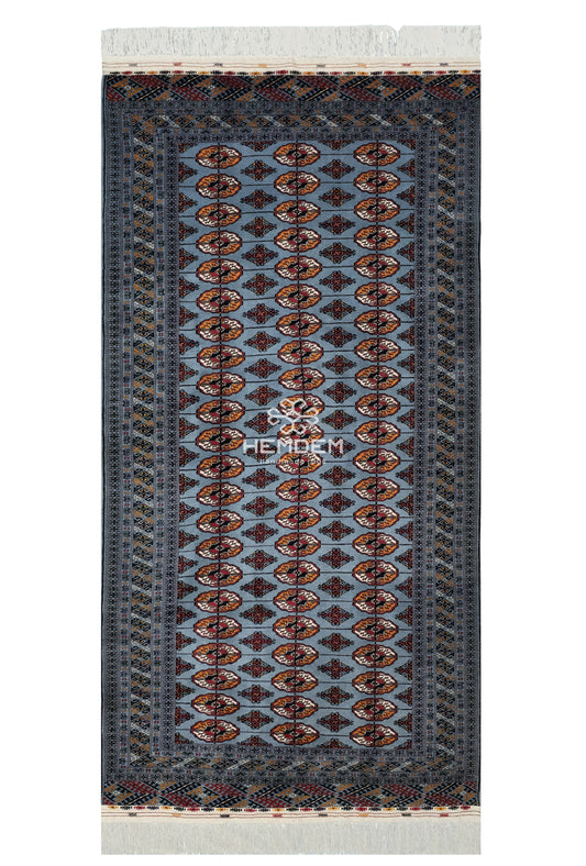 Bokhara Rug Handmade Tekke Tribal 150 x 300cm (5' x 10' ft) Blue