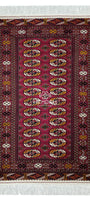 Bokhara Wool Handmade Luxury Oriental Area Rug 140 - 220cm(4'6 x 7'2 ft) Red