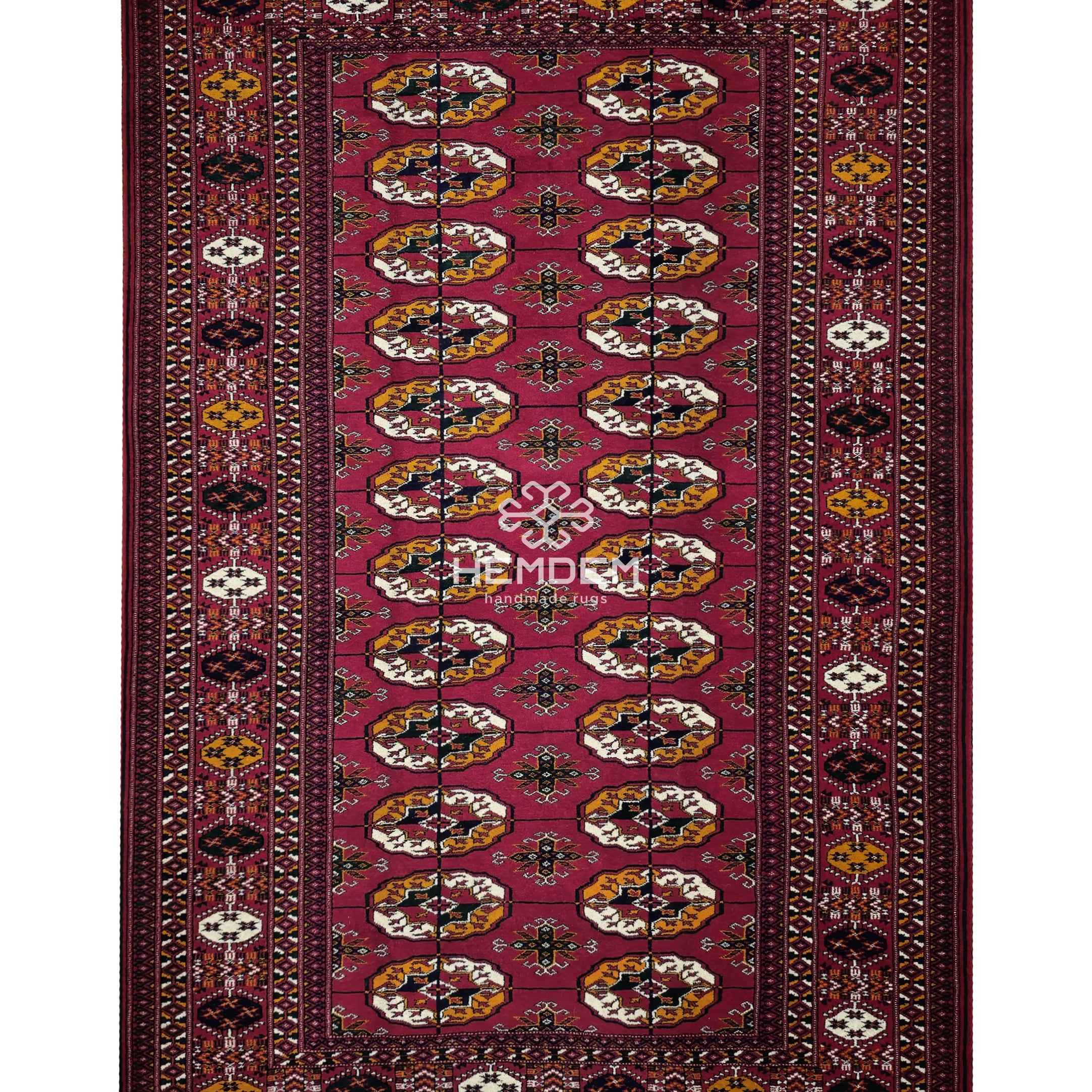Bokhara Wool Handmade Luxury Oriental Area Rug 140 - 220cm(4'6 x 7'2 ft) Red