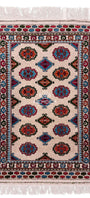 Turkoman Chaodor Oertmen Wool Rug 80x120 cm (3'x4' ft) Beige