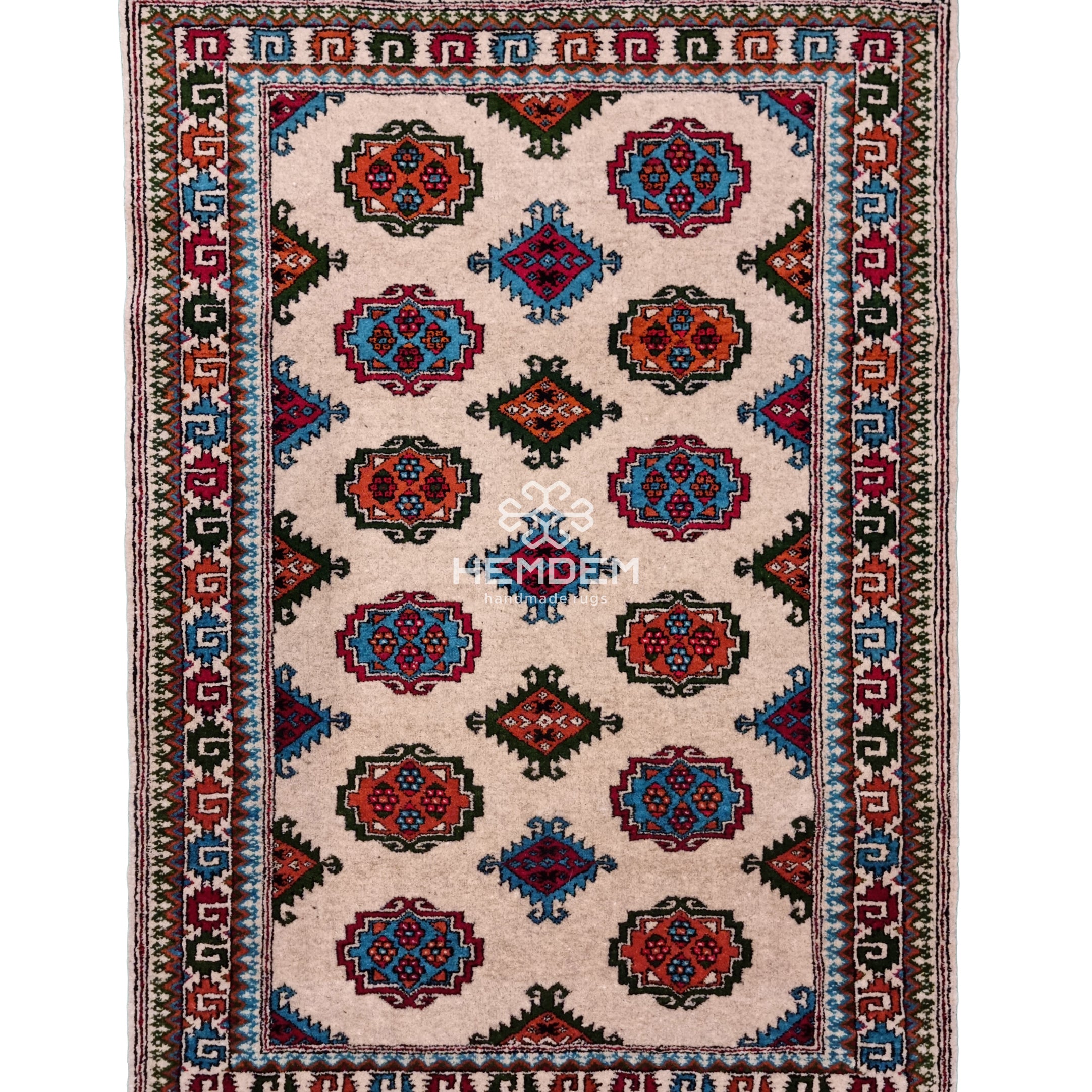 Turkoman Chaodor Oertmen Wool Rug 80x120 cm (3'x4' ft) Beige