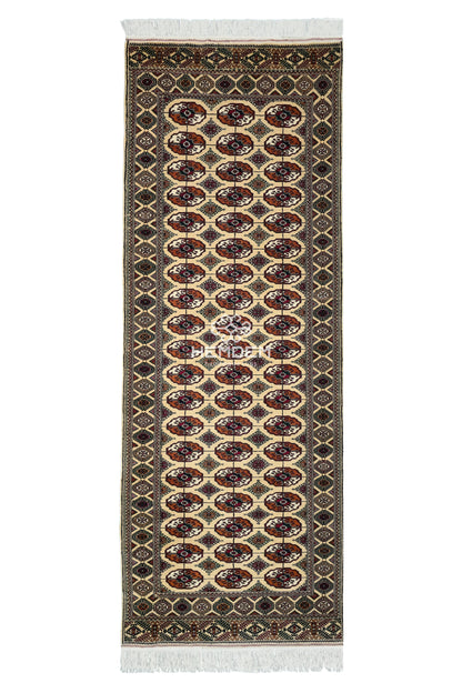 Handmade Hallway Rug Oriental Wool Corridor Carpet Runner Rug 125x340 cm (4'x11' ft) Beige