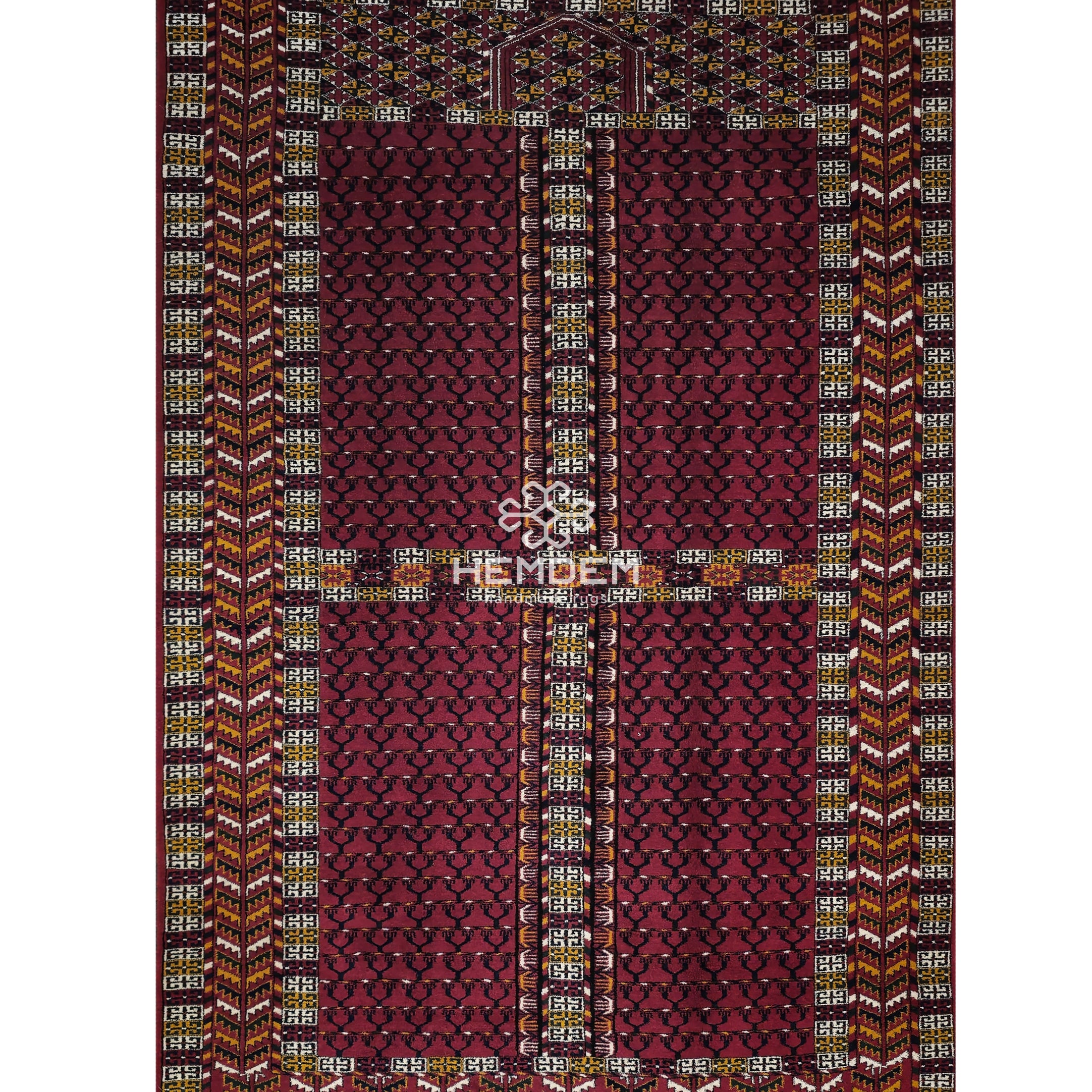 Ensi Tribal Rug Rare Design Wool Tribal Rug 125x200cm (4'x7' ft) Red