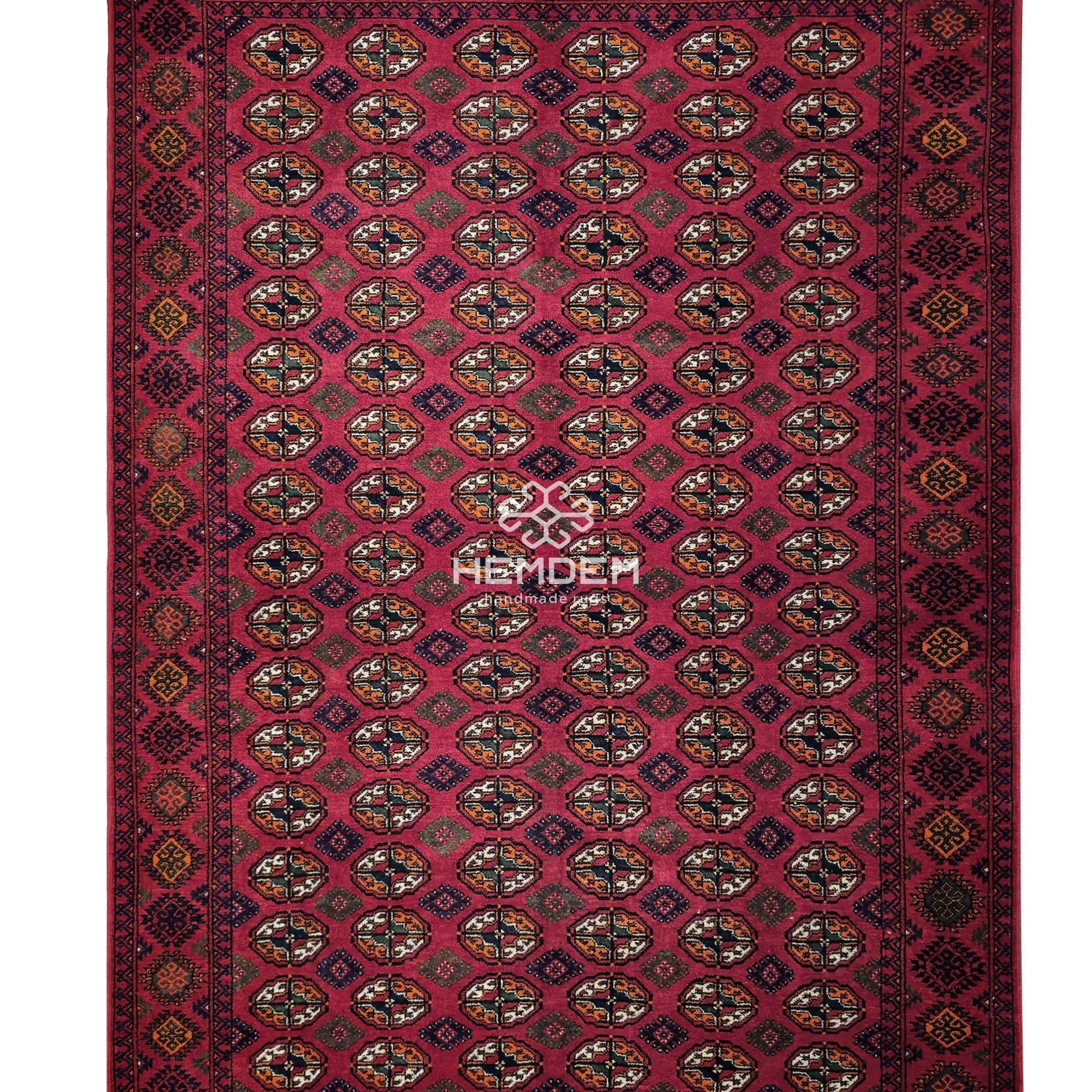 Handknotted Bokhara Rug 200 x 300cm (7'x10' ft) Red