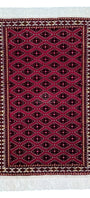 Turkoman Yomud Rare Design Wool Rug 100 x 150 cm (2.5'x4' ft) Red