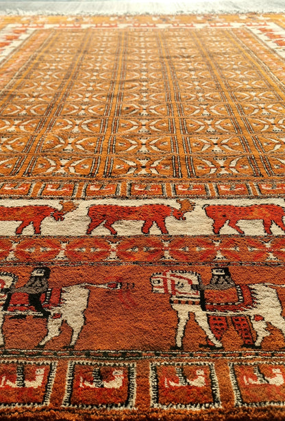 Pazyryk Rug with Organic Dyes 215 x 285cm (7' x 9.5') Peach