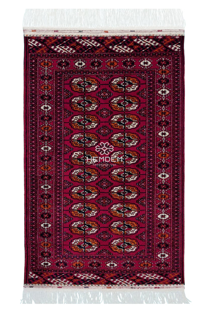 Tekke Wool Oriental Rug 80 x 125 cm (3'x4' ft) Red