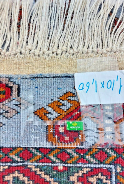 Sarouk Rug Salor Pendi Tribal Pattern Wool Rug 110x 160cm (3'7 x 5'2 ft) Blue