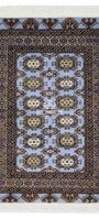 Sarouk Rug Salor Pendi Tribal Pattern Wool Rug 110x 160cm (3'7 x 5'2 ft) Blue