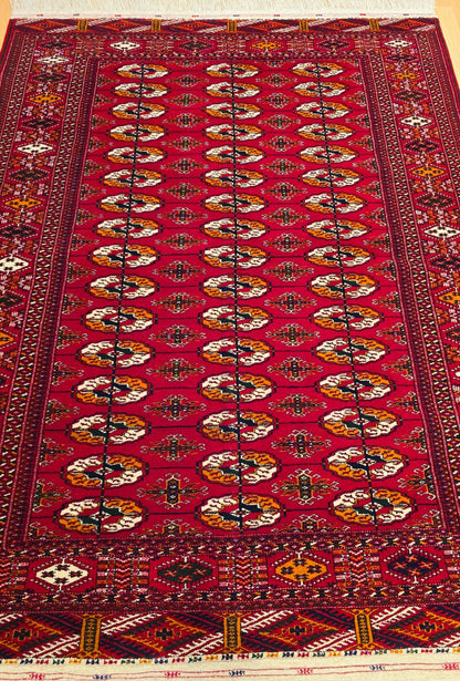 Tekke Wool Oriantal Rug 152 x 203 cm (5'x7' ft) Red