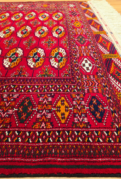 Tekke Wool Oriantal Rug 152 x 203 cm (5'x7' ft) Red