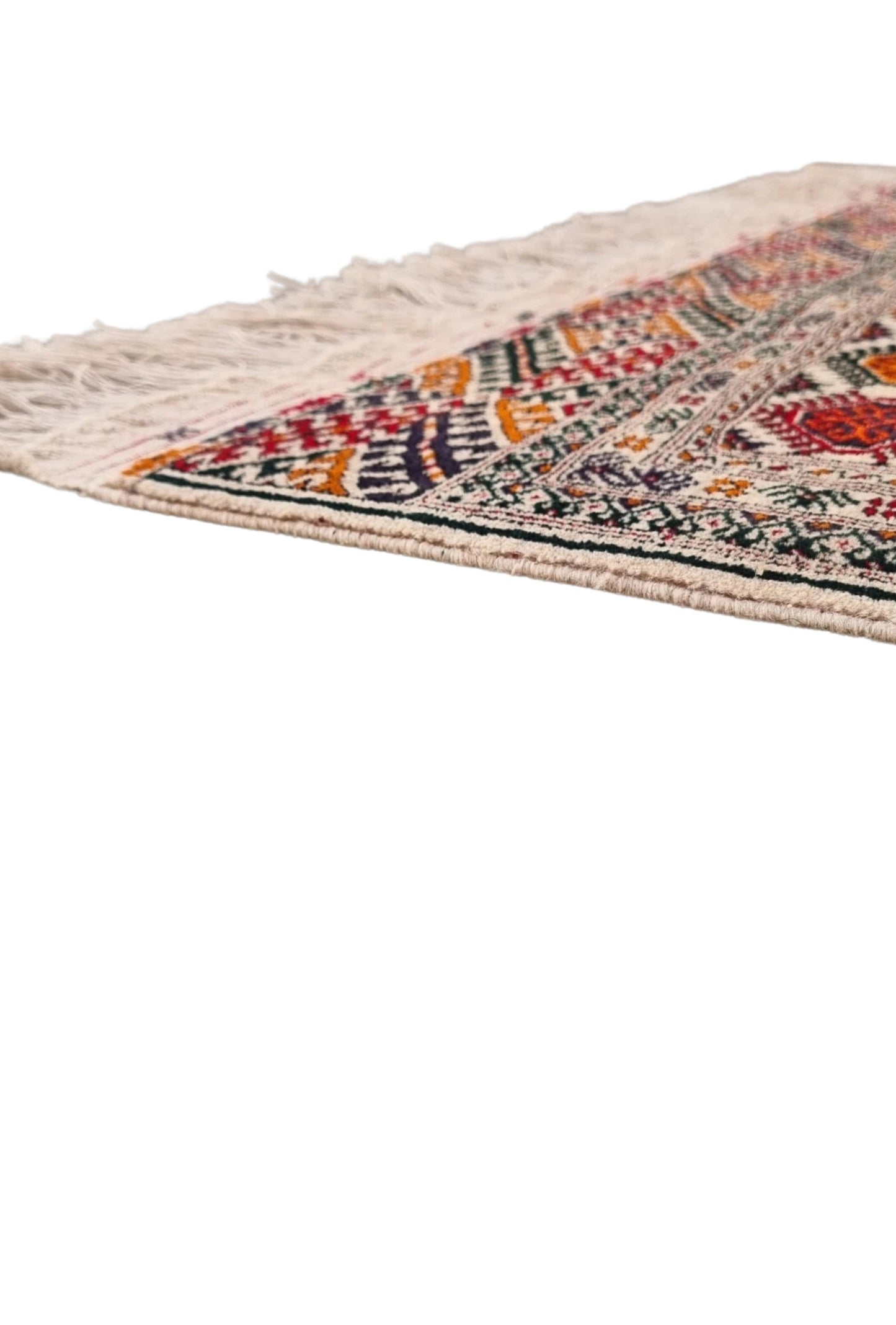 Tekke Wool Oriental Bokhara Rug 200 x 310 cm (7'x10' ft) Beige