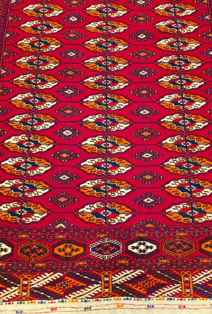 Tekke Wool Rug 100% Organic Dye 150x212 cm (5'x7' ft) Red