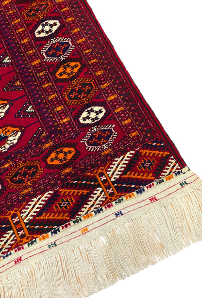 Tekke Wool Rug 100% Organic Dye 150x212 cm (5'x7' ft) Red