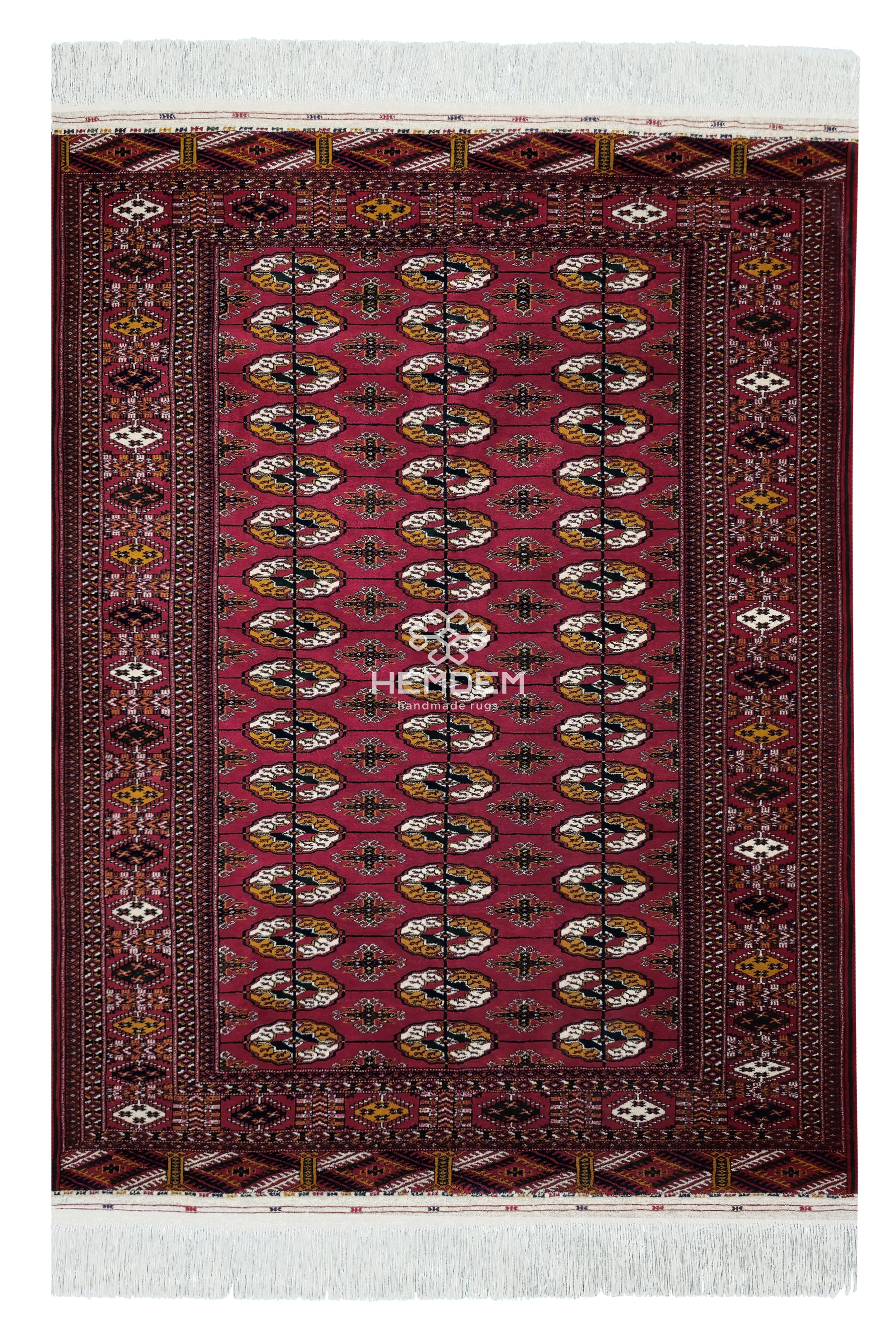 Tekke Wool Oriental Rug 152 x 203 cm (5'x7' ft) Red