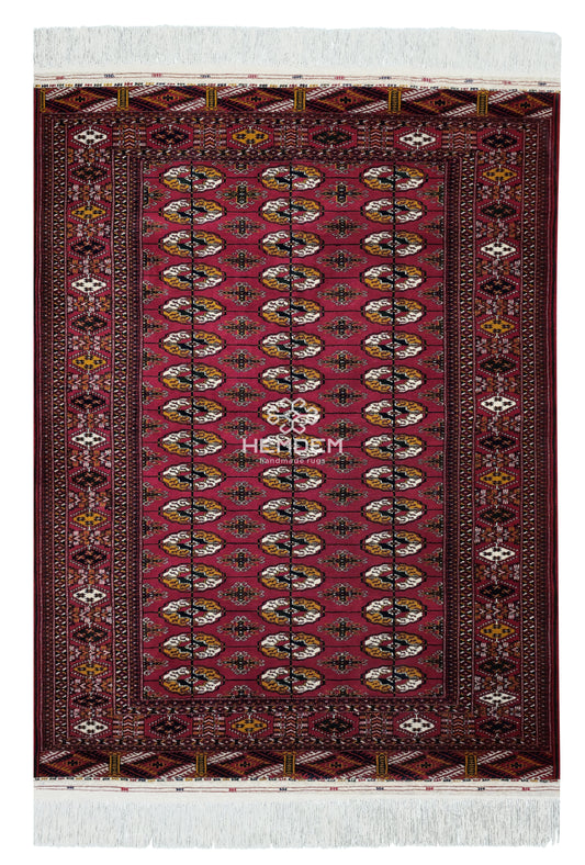 Tekke Wool Oriental Rug 152 x 203 cm (5'x7' ft) Red