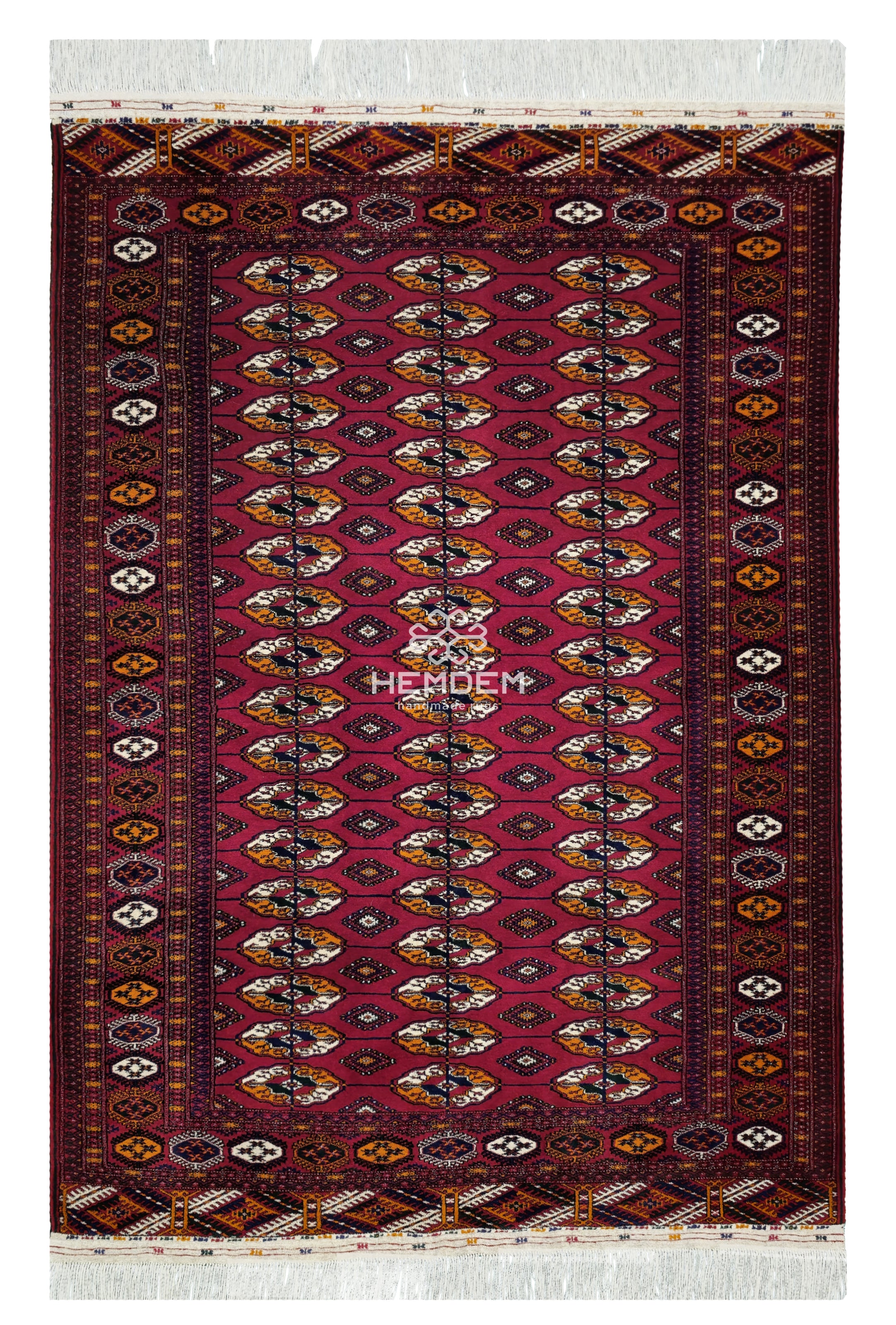 Tekke Wool Rug 100% Organic Dye 150x212 cm (5'x7' ft) Red