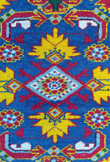 Traditional Ersari Beshir Handknotted Wool Rug 200x300cm (7' x 10' ft) Blue