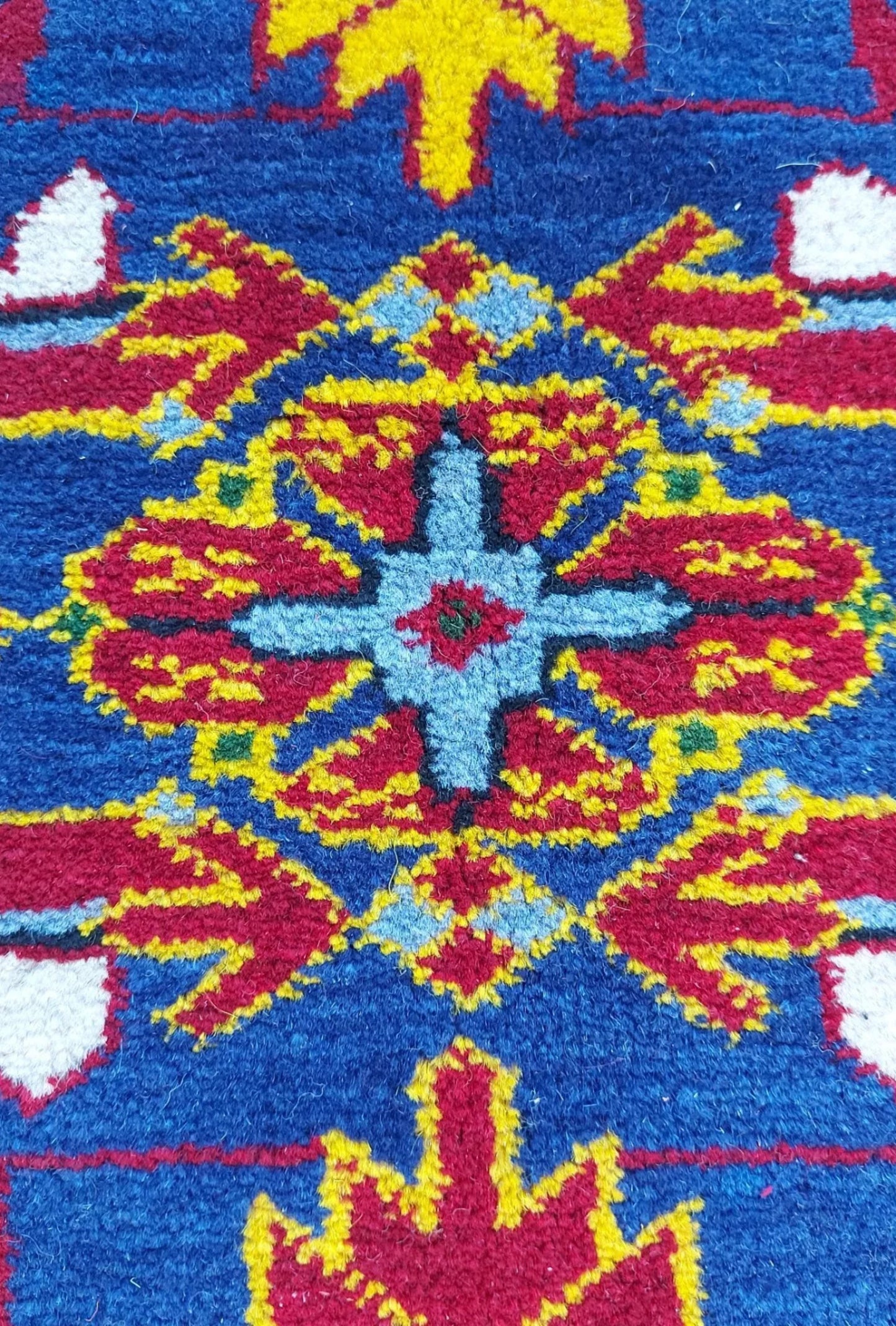Traditional Ersari Beshir Handknotted Wool Rug 200x300cm (7' x 10' ft) Blue