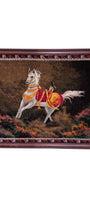 Pictorial Wool Rug – Turkmen Akhalteke Horse – 95 x 75 cm (3.1' x 2.5 ft')