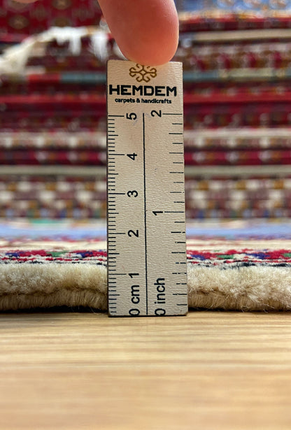 Turkmen Handknotted Rug Modern Camel Desing Wool Rug 90 x 133 cm (3'x4' ft) Blue