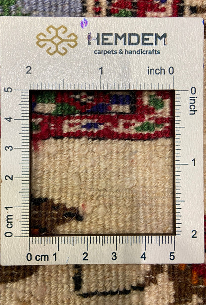 Turkmen Handknotted Rug Modern Camel Desing Wool Rug 90 x 133 cm (3'x4' ft) Blue