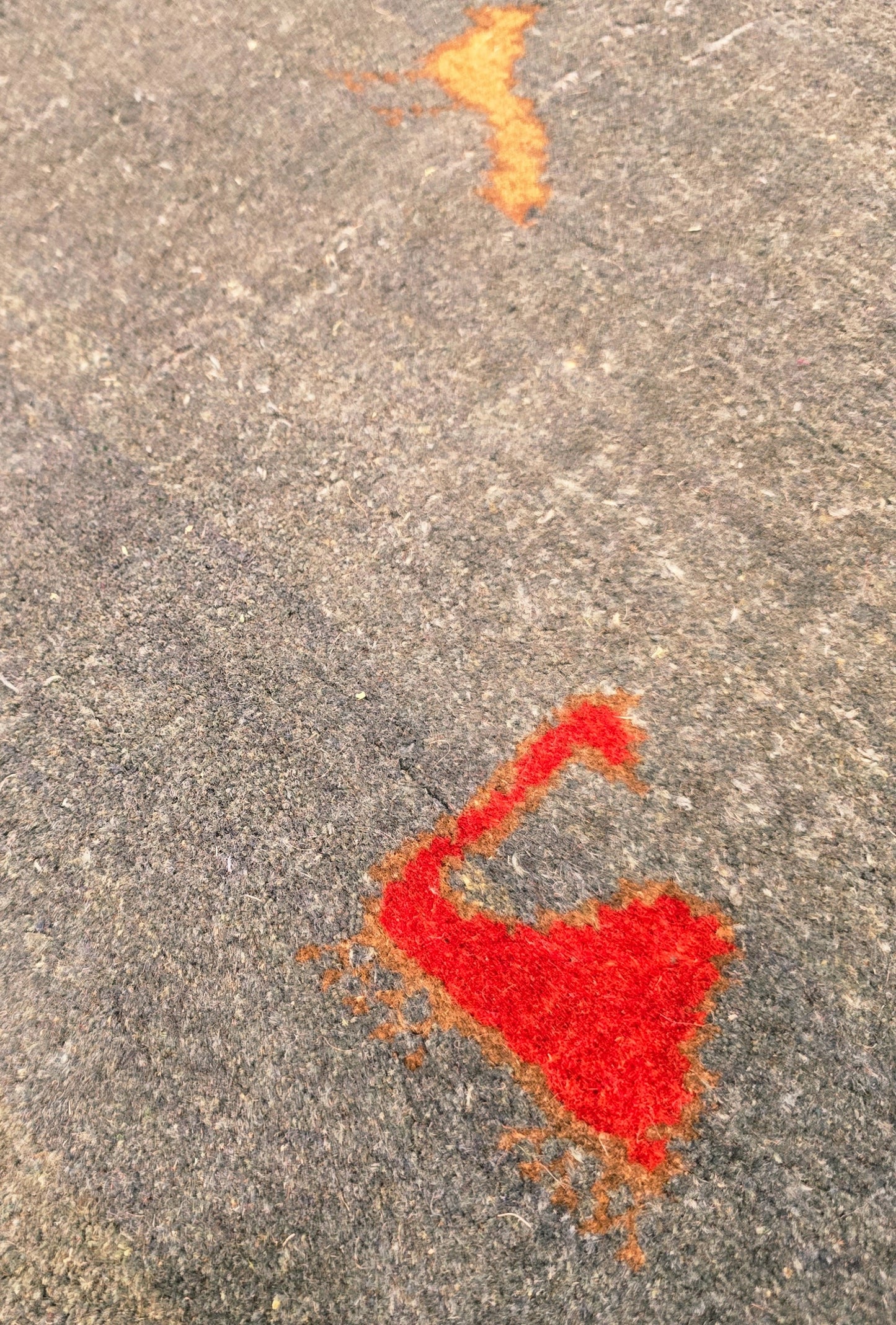 Turkmen Handknotted Rug Modern Minimal Wool Rug 118 x 173 cm (3'x4' ft) Green