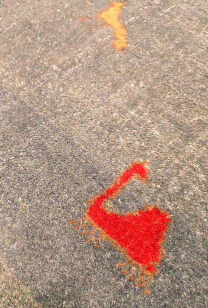 Turkmen Handknotted Rug Modern Minimal Wool Rug 118 x 173 cm (3'x4' ft) Green