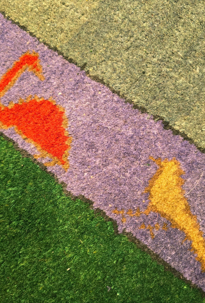 Turkmen Handknotted Rug Modern Minimal Wool Rug 118 x 173 cm (3'x4' ft) Green