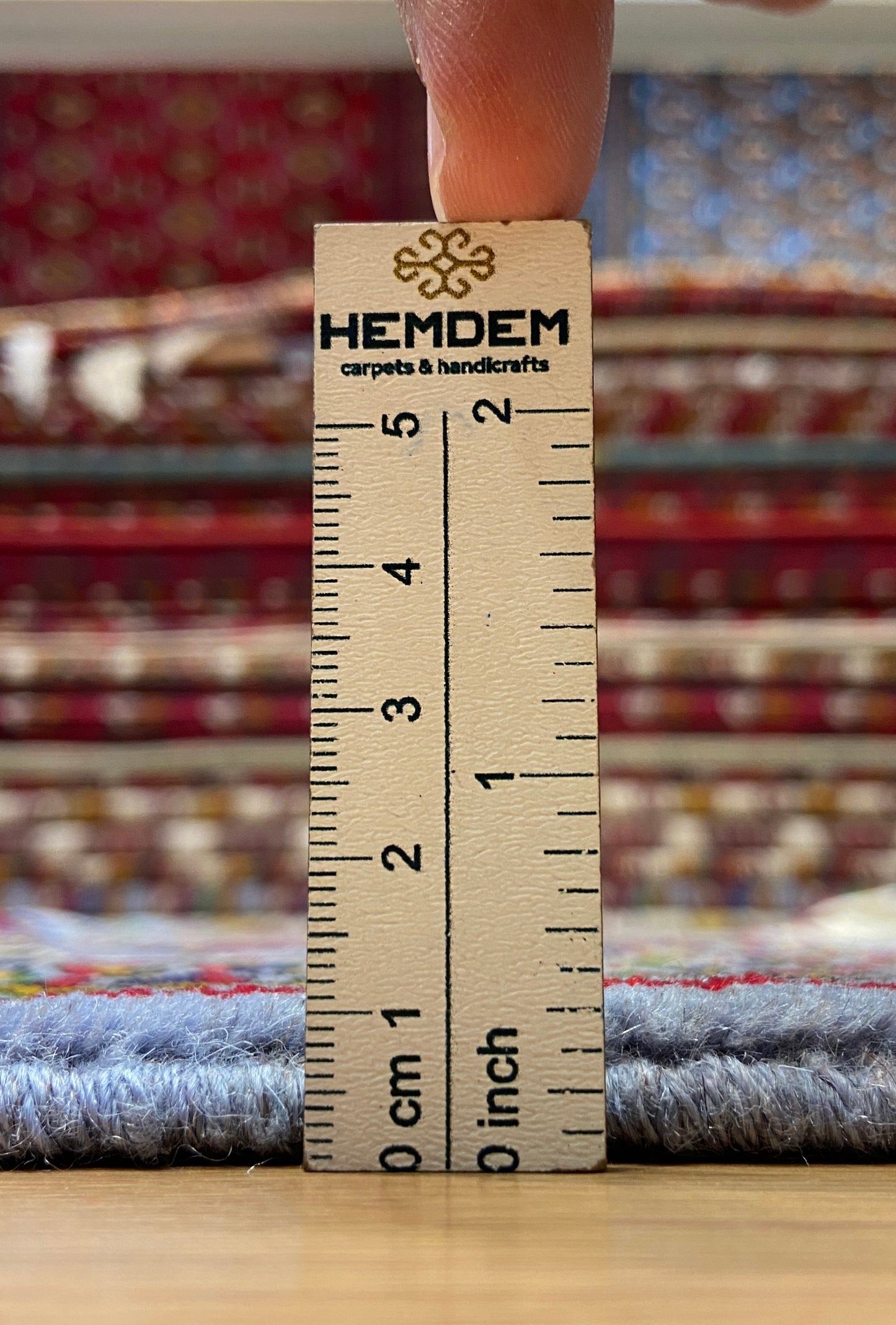 Turkmen Handknotted Rug Rare Diamond Desing Wool Rug 86 x 125 cm (3'x4' ft) Blue