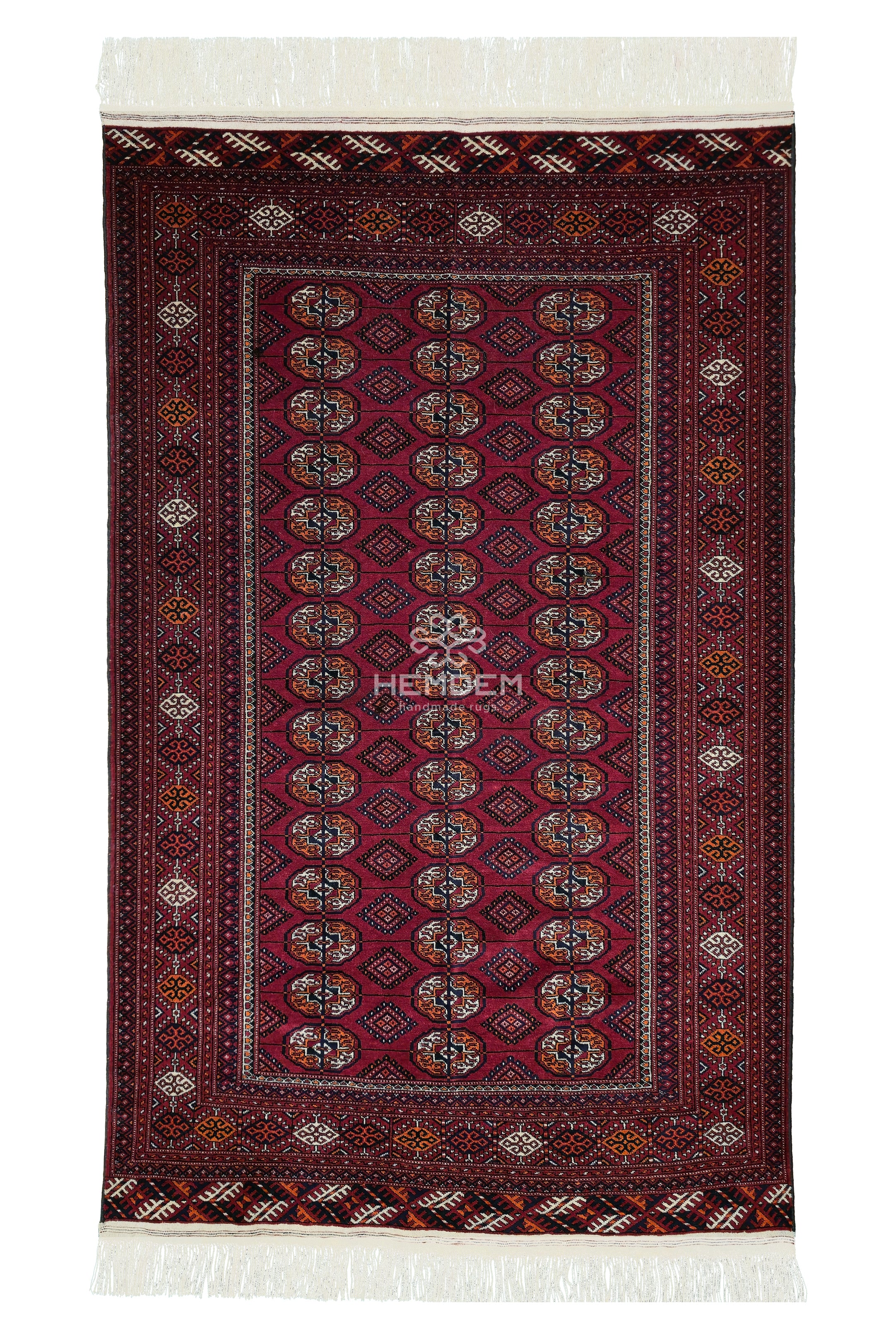 Turkmen Rug Vintage Handknotted Wool Rug 125x200cm Red | 4x7 ft