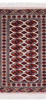 Turkmen Handknotted Rug Tekke Wool Rug 81 x 130 cm (3'x4' ft) Beige