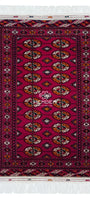 Handknotted Turkmen Rug Tekke Wool Rug 83 x 130 cm (3'x5' ft) Red