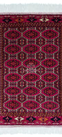 Turkmen Handknotted Rug Rare Diamond Desing Wool Rug 86 x 125 cm (3'x4' ft) Red
