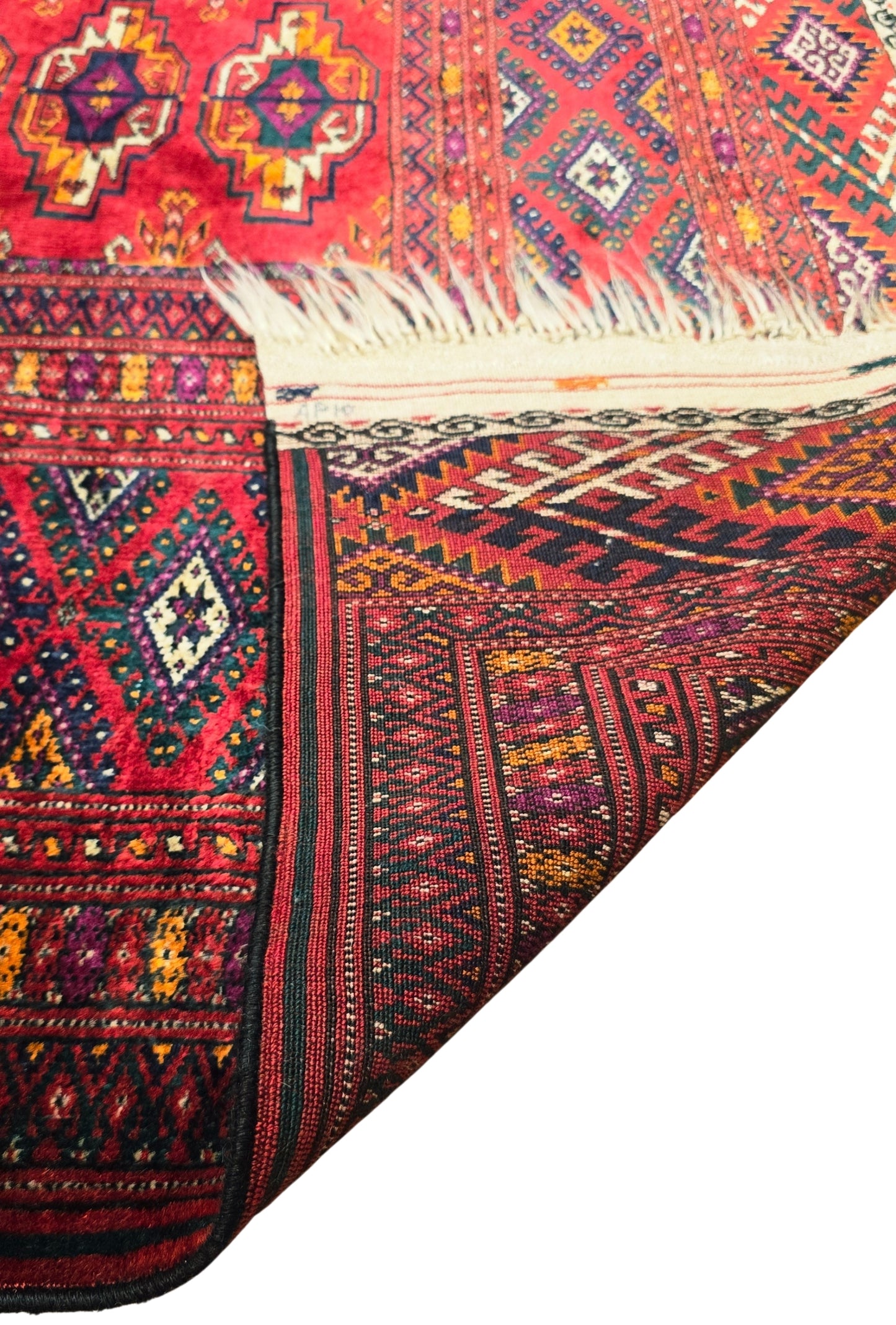 Turkmen Rug Antique Handknotted Salor Chakmak Masterpiece Rug 190 x 290cm (6' x 9' ft) Red