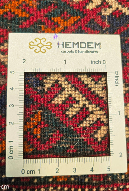 Turkmen Rug Antique Handknotted Wool Rug 155 x 250cm (5' x 8' ft) Red