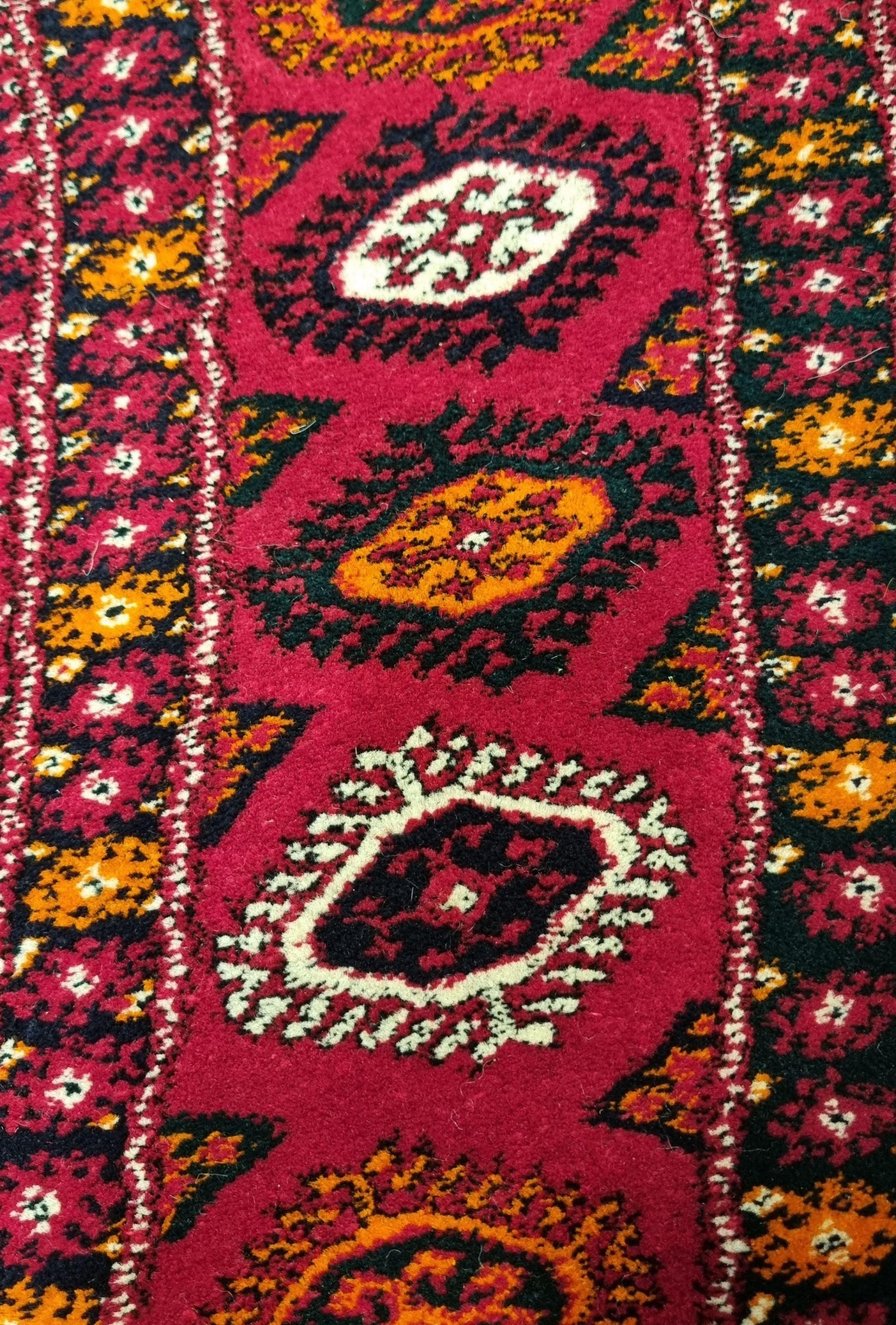 Turkmen Rug Round Handknotted Wool Rug 200 x 200cm (6.5' x 6.5' ft) Red