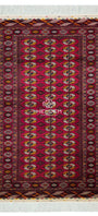 Türkmen Buhara Halısı El Dokuma Yün Halı 150 x 250cm (5' x 8' ft) Kırmızı