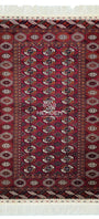 Türkmen Halısı Antik El Dokuma Yün Halı 128 x 195cm (4.2' x 6.5' ft) Kırmızı