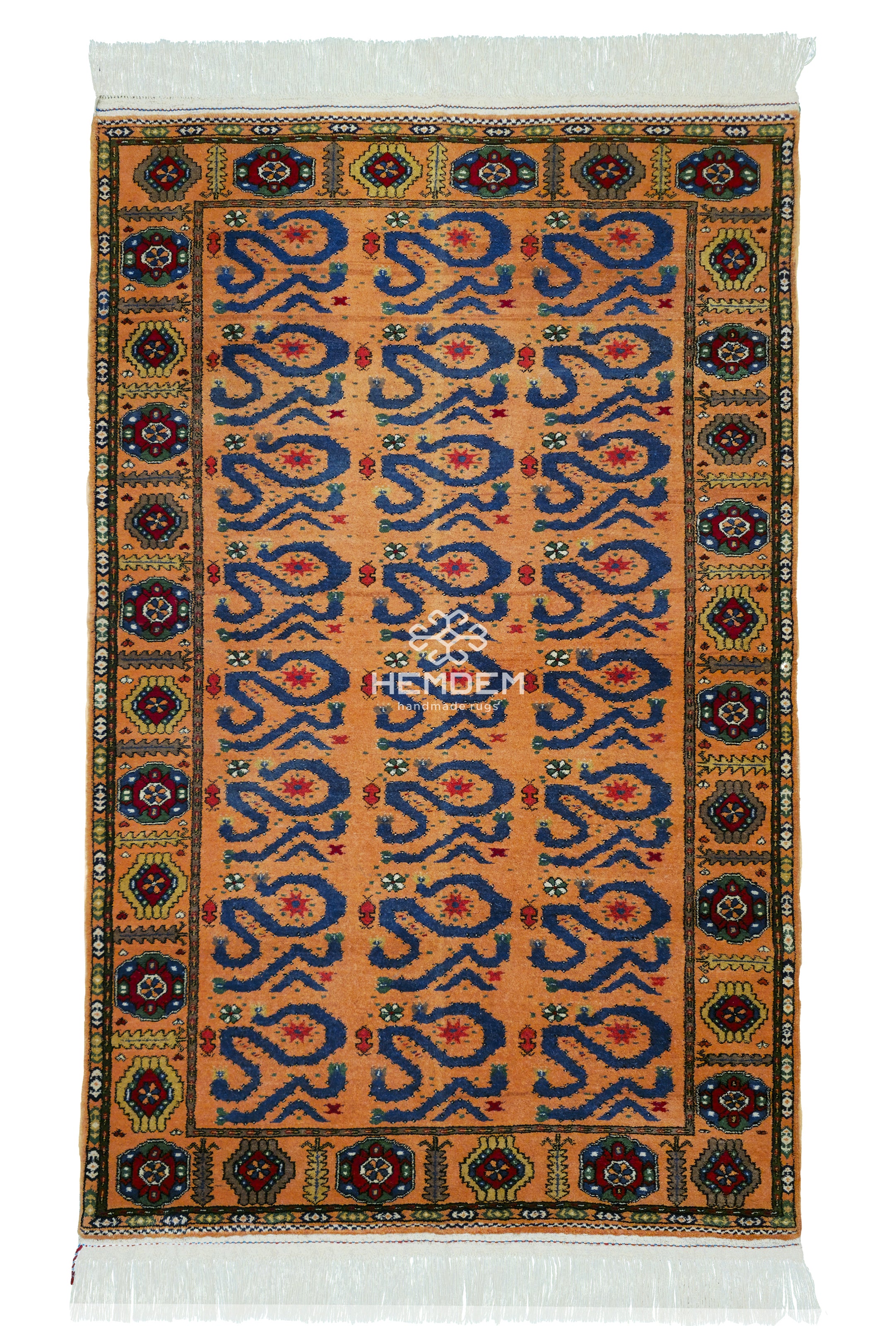 Turkmen Rug Handknotted Wool Rug 125 x 200cm (4' x 7' ft) Peach
