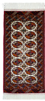 Türkmen Halı Meditasyon El Dokuma Yün Halı 70 x 140cm (2.3' x 4.6' ft) Bej