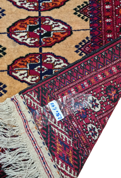 Tekke Wool Authentic Rug 96 x 143 cm (3'x5' ft) Beige