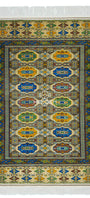 Türkmen Halısı El Dokuma Darvaza Yün Halısı 136 x 203cm (4.5' x 7' ft) Bej