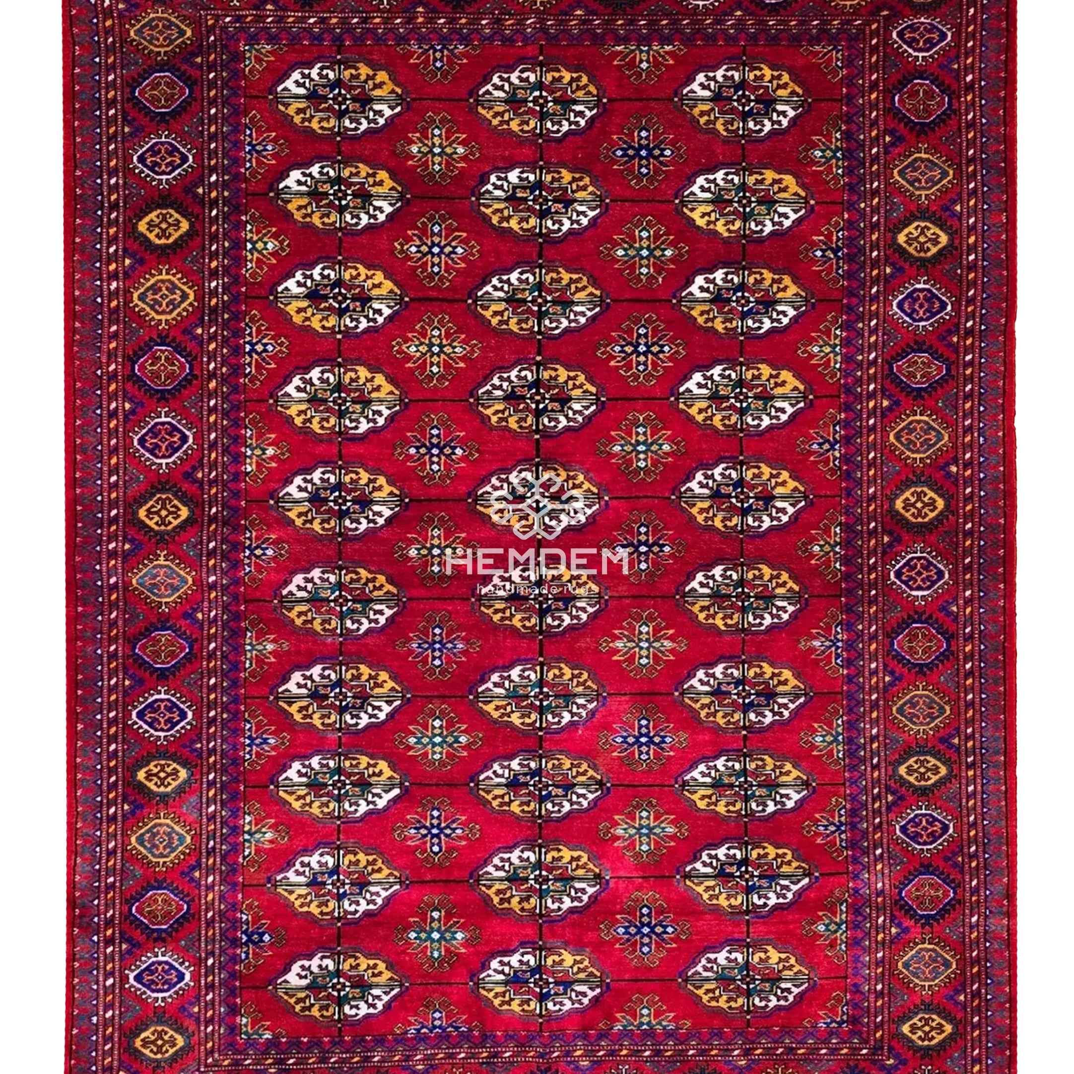 Turkoman Rug Handknotted Oriental Silk Rug 120 x 180cm (4' x 6' ft) Red