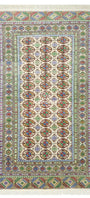 Türkmen Halısı El Dokuma Kabile İpek Halısı 150 x 262 cm (4,11' x 8,7' ft) Bej