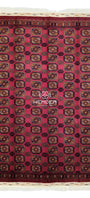 Vintage Handmade Afghan Design Turkmen Wool Rug 230 x 310cm (8' x 10' ft) Red