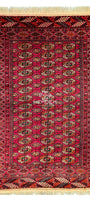 Türkmen Halısı El Dokuma Yün Halı 137 x 194cm (5' x 7' ft) Kırmızı