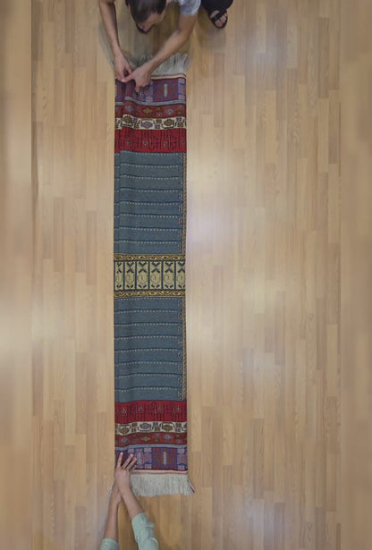Handmade Ensi Wool Rug 175x240cm (5.7' x 7.9' ft) – Tiffany Blue, Boho Decor, Rare Rug