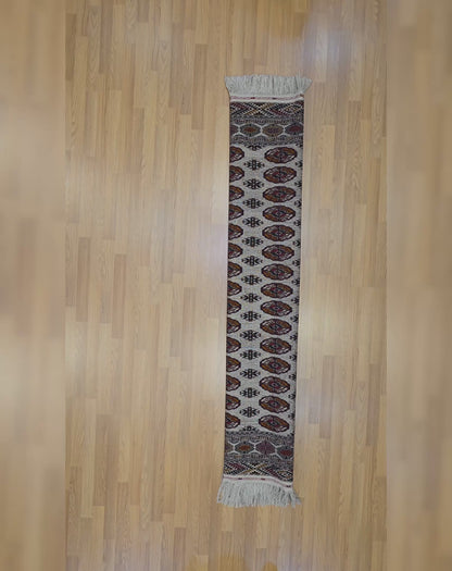 Türkmen Halısı El Dokuma Yün Halı 153 x 200cm (5' x 7' ft) Bej