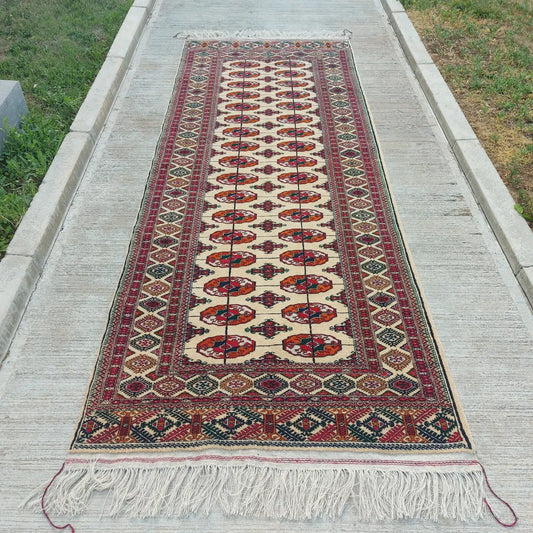 4' x 11' Handmade Hallway Rug Oriental Wool Corridor Carpet, Runner Rug 125 x 340 cm